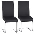 Yaheetech Dining Chairs Modern Living Room Chairs Leather Upholstered Side Chairs with Metal Legs for Kitchen Wedding, Set of 2,
