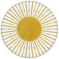 Qiyuhoy Boho Yellow Round Mouse Pad,Sun Sunset Sunshine Small Mousepad,Non-Slip Rubber Base Mouse Pads For Wireless Mouse,7.9X7.