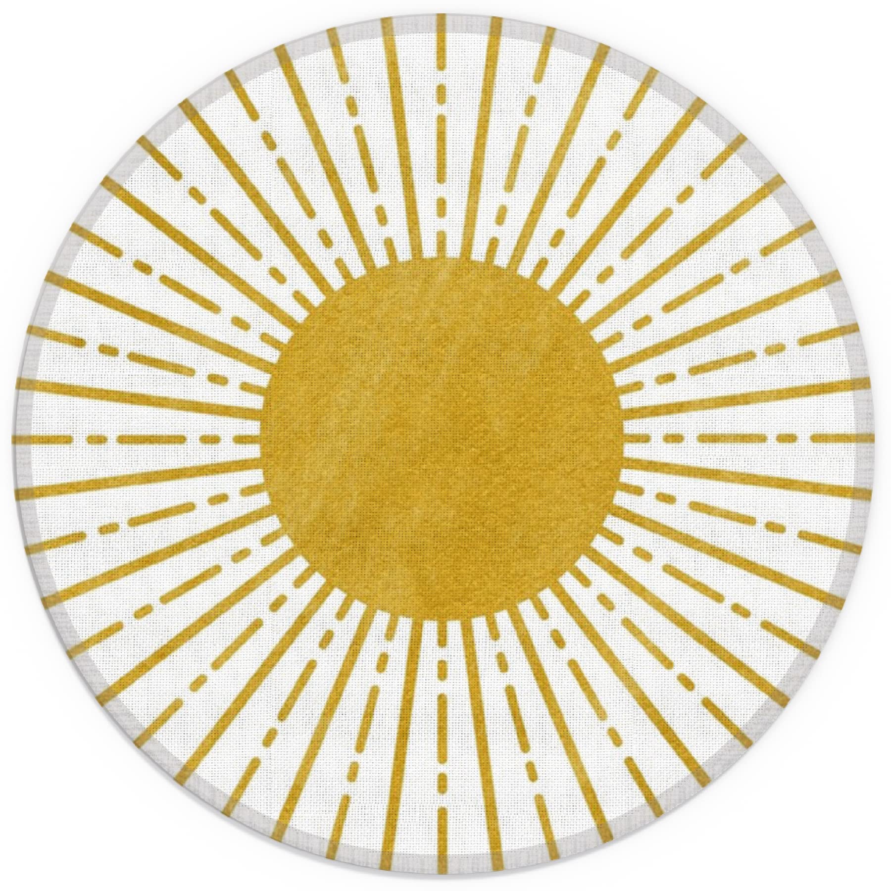 Qiyuhoy Boho Yellow Round Mouse Pad,Sun Sunset Sunshine Small Mousepad,Non-Slip Rubber Base Mouse Pads For Wireless Mouse,7.9X7.
