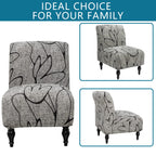 Liykimt Armless Accent Slipper Chair Cover Slipcover,Slipper Chair Without Arms Fabric Stretch Spandex Removable For Armless Cha