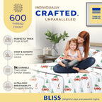 Thread Spread 100% Egyptian Cotton Printed Sheets California King Size - 4 Pc 600 Thread Count Cotton Printed Sheets Set For Cal King Bed (Teal), Soft, Cooling, Luxury Hotel 16' Deep Pocket Bedsheet