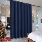 Ryb Home Room Divider Curtains, Solid Heavy Duty Blackout Drapes Soundproof Large Window Treatment For Bedroom Dining Hall Share