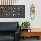 Sjt Enterprises, Inc. Monster Fish Swim These Waters 5' X 16' Surfboard Wood Plaque Sign (Sjt41317)