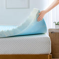 ZINUS 4 Inch Swirl Gel Cooling Memory Foam Mattress Topper, Smaller, More Convenient WonderBox Packaging, Cooling, Airflow Desig