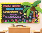 Summer Bulletin Board Summer Classroom Decoration Letter Palm Tree Cutouts Chicka Chicka Boom Boom Bulletin Board For Teachers S