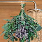 52 Pcs Mix Dried Eucalyptus & Lavender Flowers Bundles For Shower, 17' Natural Real Hanging Silver Dollar Eucalyptus Leaves Ste
