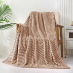 Exclusivo Mezcla Extra Large Soft Fleece Throw Blanket, 50X70 Inches 3D Clouds Stylish Jacquard Throw Blanket For Couch, Cozy So