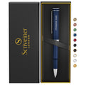 Scriveiner Personalized Blue Rollerball Edc Pen, Stunning Pocket Pen With Chrome Finish, Cool Writing Pen, Best Pen Gift, Best E