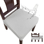 Genina Waterproof Seat Covers For Dining Room Chair Covers Waterproof Dining Chair Covers (6 Pcs-Rear-Gapped, White)