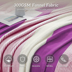 Homelike Moment Fleece Throw Blanket For Couch, Purple Soft Fluffy Blankets Throws, Fuzzy Cozy Plush Flannel Blanket For Sofa, C