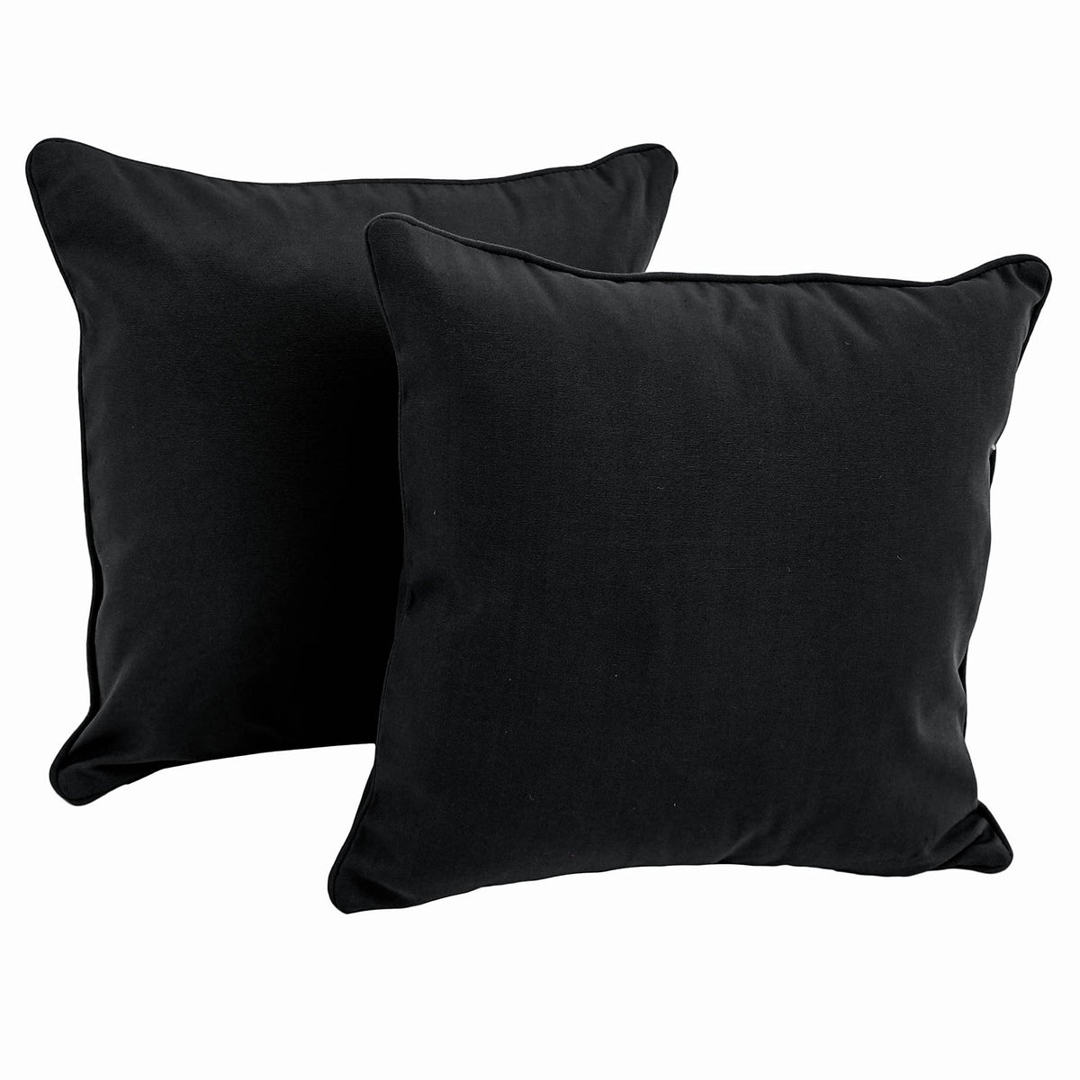 Blazing Needles 18-inch Twill Throw Pillows (Set of 2) Black