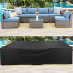 Akefit Patio Furniture Covers,500D Heavy Duty Waterproof For Outdoor Square And Retangle Patio Table And Chair Covers,Black-110'L X 84'W X 28'H