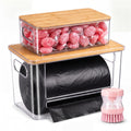 2Pack Trash Bag Holder for Kitchen, Acrylic Trash Bag Dispenser