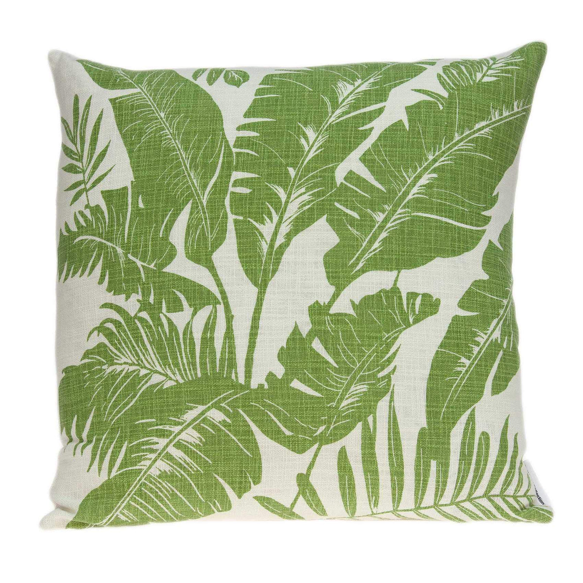 HomeRoots 100% Cotton Parkland Collection Canary Tropical Green Pillow Cover with Poly Insert