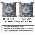 Snycler Boho Throw Pillow Covers 20X20 Inch Set Of 2 Boho Rug Carpet Double Sided Pattern Cotton Soft Pillow Case Cushion Cover