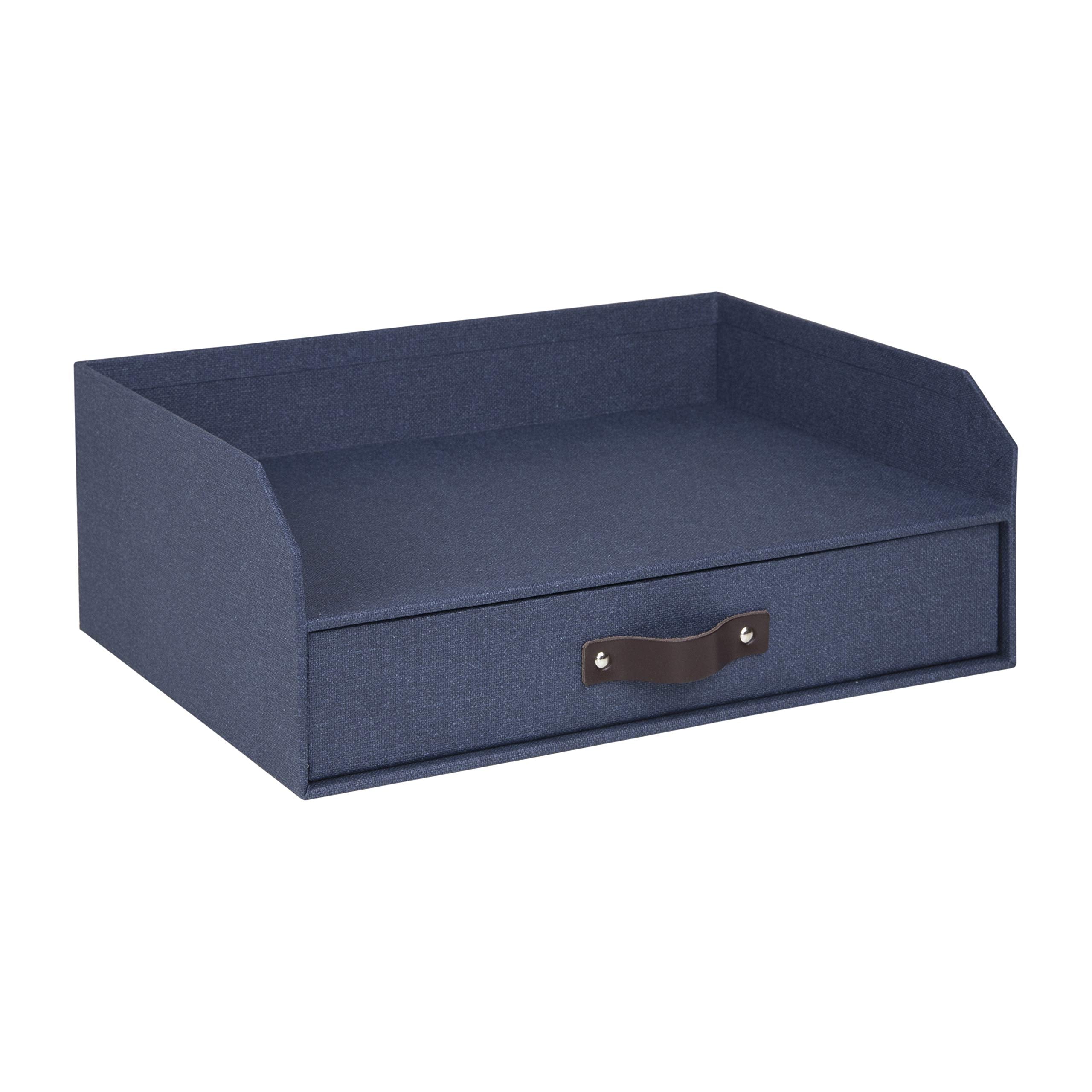 Bigso Box Of Sweden Walter Letter Tray | Paper Tray Organizer For A4/Letter Size Documents W/Full-Width Storage Drawer, Horizont