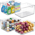Heyuzb Clear Storage Bins for Pantry Organizers