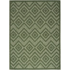 Nourison Versatile Indoor/Outdoor Green 6' X 9' Area Rug, Easy Cleaning, Non Shedding, Bed Room, Living Room, Dining Room, Backyard, Deck, Patio (6X9)