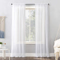 No. 918 Emily Sheer Voile Rod Pocket Curtain Panel, 59 x 120, White