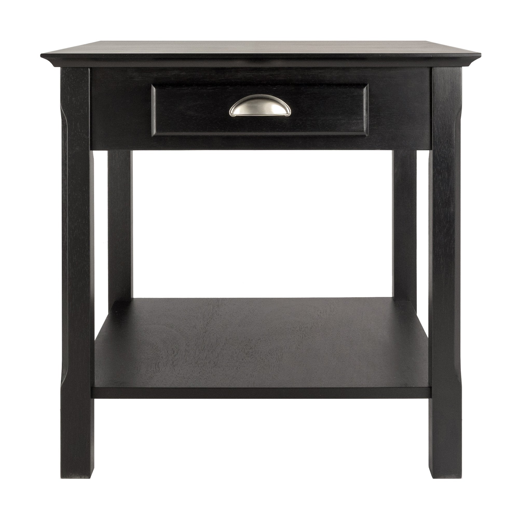 Winsome Wood Timber Occasional Table, Black, 21.97 x 21.97 x 22.05 inches