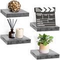 Sorbus Square Floating Shelf for Wall - 4 Small Shelves with Invisible Mounting Brackets for Living Room Decor, Bedroom, Bathroo