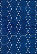 Unique Loom Trellis Frieze Collection Area Rug - Geometric (7 1 x 10, Navy Blue/ Ivory)