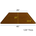 Flash Furniture Wren Mobile 22.5''W X 45''L Trapezoid Oak Hp Laminate Activity Table - Height Adjustable Short Legs