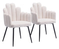 Zuo Noosa Dining Chair (Set of 2) Ivory