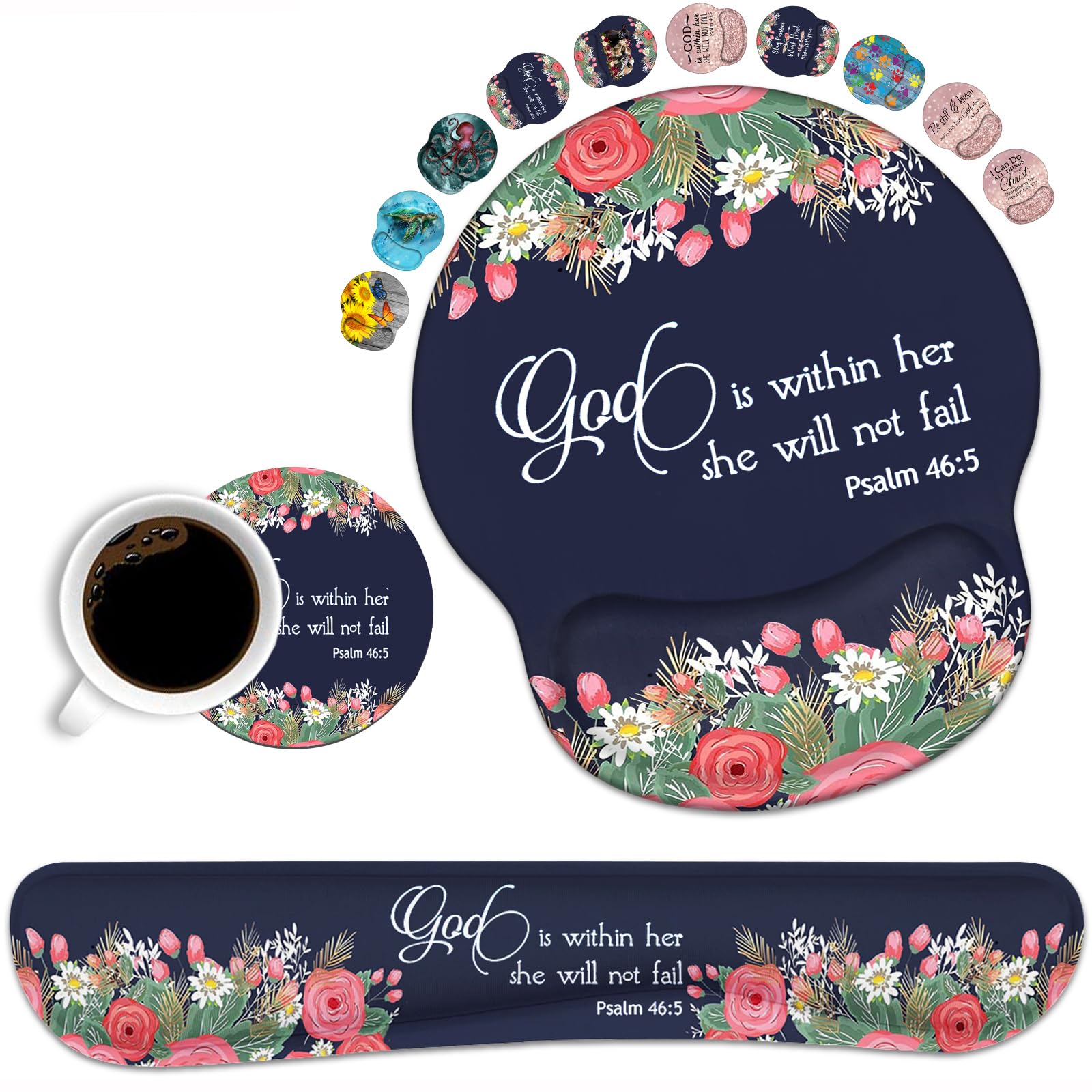 Keyboard Wrist Rest And Mouse Pad Wrist Rest Support Set, Non-Slip Pu Base For Gaming And Office, Comfortable & Lightweight For