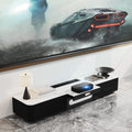 Povison Modern Tv Stand For Projector, Sintered Stone Entertainment Center With Storage For Living Room Bedroom For 65 Inch Tv Solid Wood Tv Stand