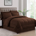Queen Comforter Set 8 Piece Bed In A Bag With Bed Skirt, Fitted Sheet, Flat Sheet, 2 Pillowcases, 2 Pillow Shams, Queen, Dobby C