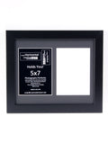 Creative Letter Art - 2 Opening 5x7 Black Picture Frame with 10x12-inch Black Mat Collage including Full Strength Glass, Alphabe