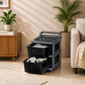 2 Layer Heavy Duty Plastic Storage Drawer With Wheels | Modular Cabinet For Bedroom, Office, Home | Chest Of Drawers Organiser F