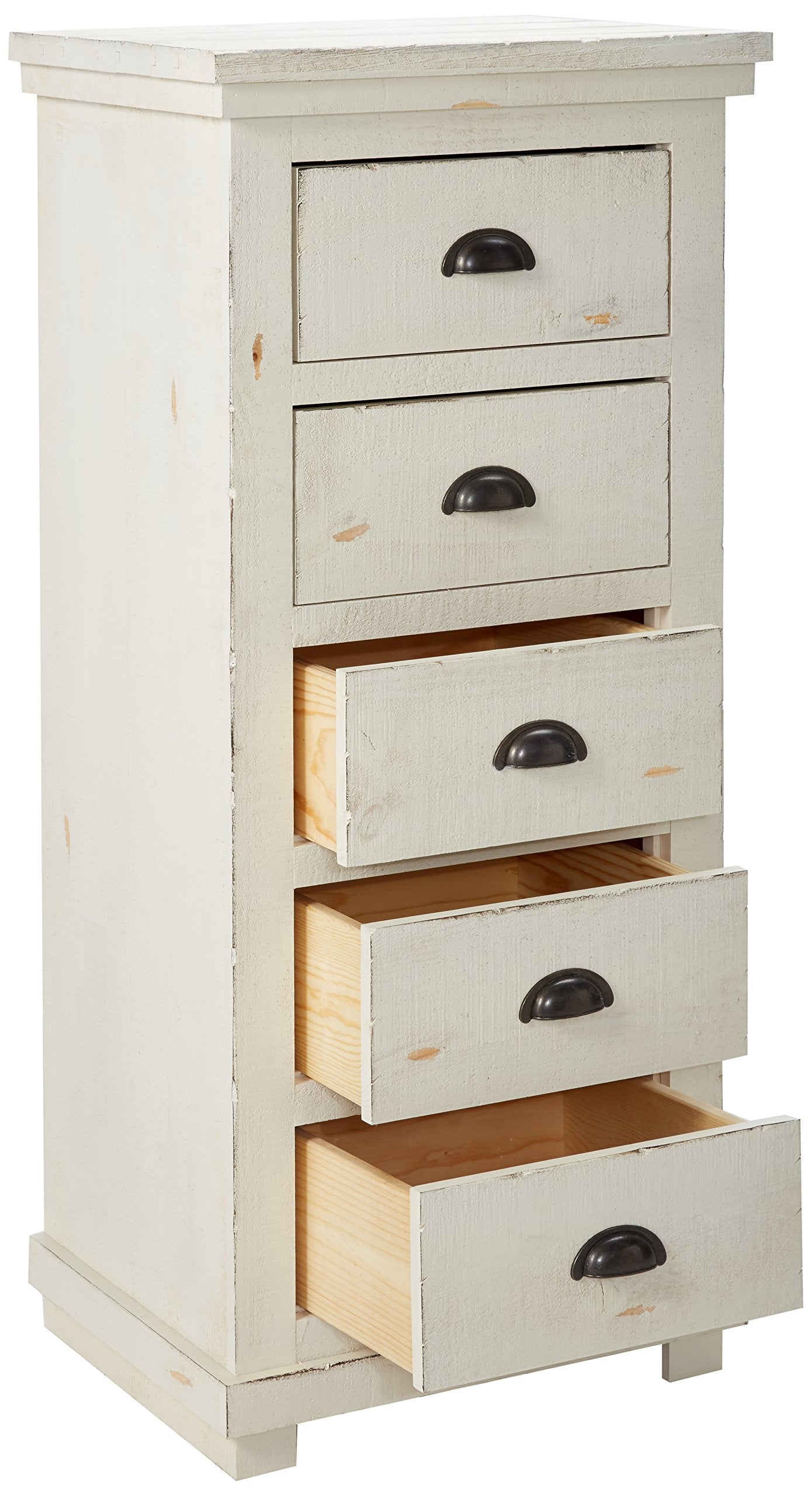 Progressive Furniture Willow Lingerie Chest, Distressed White