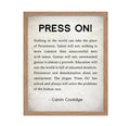 Poster Master Calvin Coolidge Poster - Press On Print - Motivational Quote Art - Inspiring Graduation Gift for Men, Women, Stude