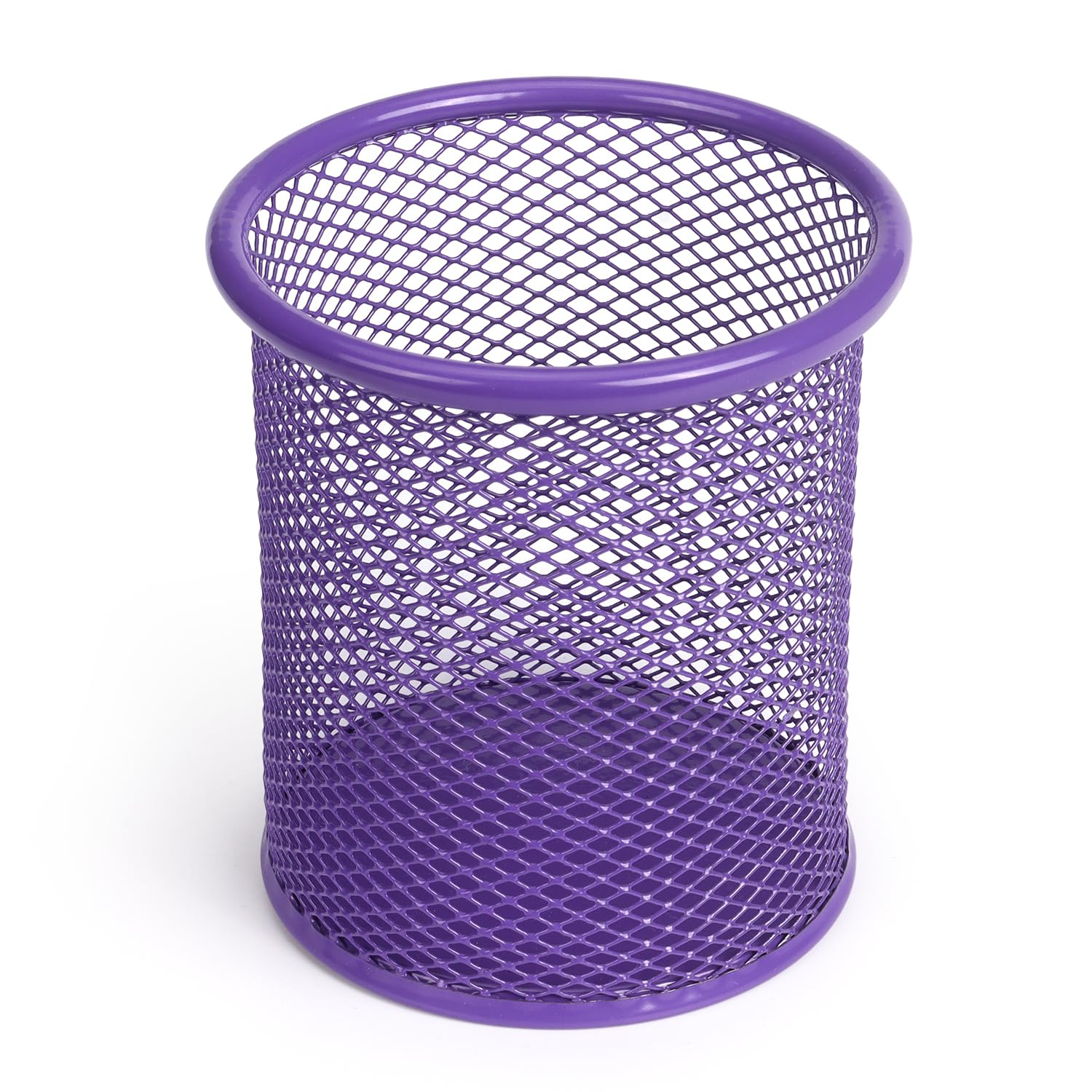 Tamaki Pen Holder Cup For Desk, Desk Organizer Wire Mesh Pencil Cup Holder For Desk Office Pen Organizer (Purple)