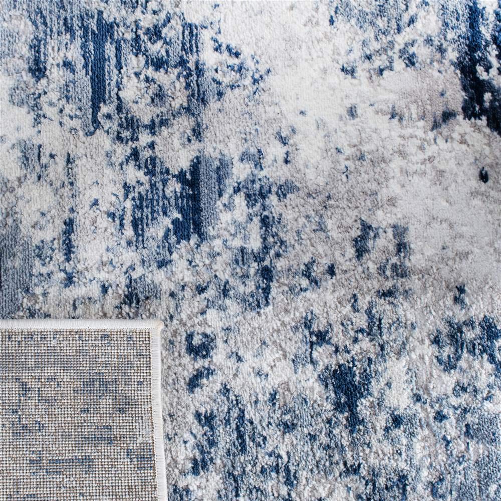 Safavieh Amelia Collection Accent Rug - 4' X 6', Navy & Grey, Modern Abstract Design, Non-Shedding & Easy Care, Ideal For High T