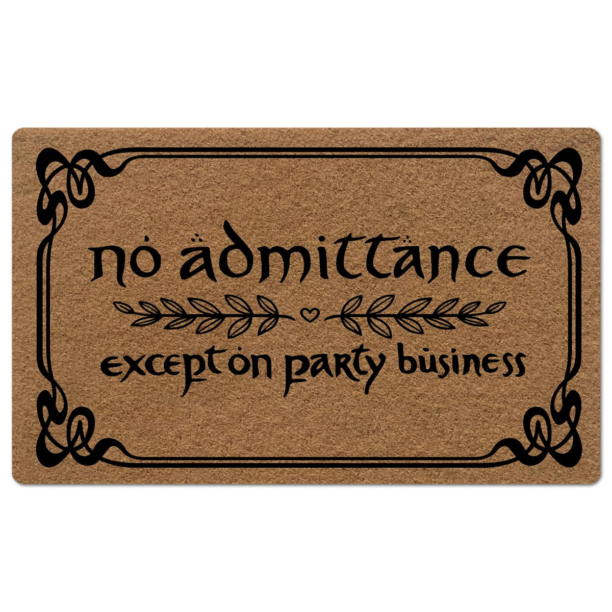 Binhang Indoor Doormat For Entryway, Front Back Door Mat No Admittance Except On Party Business Rubber Backing Low-Profile 30X18