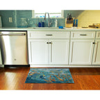 Liora Manne Esencia Machine Washable Non-Slip Low Profile Indoor/Outdoor Mat-Transitional, Coastal, Fish, Novelty, Fantasea Ocean 2' X 2'10'