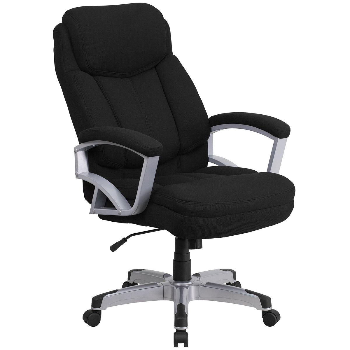 Flash Furniture HERCULES Series Big & Tall 500 lb. Rated Black Fabric Executive Swivel Ergonomic Office Chair with Arms