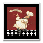 Stupell Home D  cor Chef With Pizza Dough Wall Plaque, 12 x 0.5 x 12, Proudly Made in USA