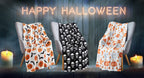 Serafina Home Throw Halloween Blanket: Fuzzy Happy Jack O'Lantern Pumpkins And Black Bat Print On Velvet Fleece For Sofa Bed Cou