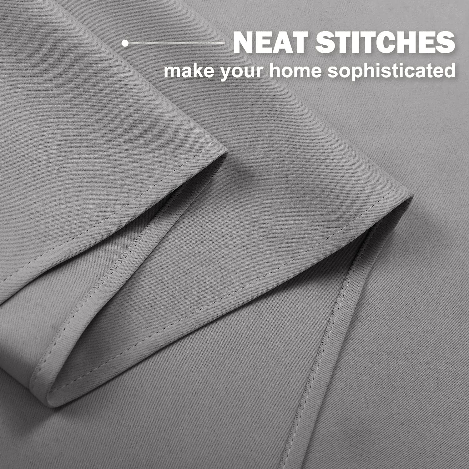 Nicetown Short Blackout Tiers Curtains For Small Window, 24 Inch Length Blackout Kirchen Curtain Sink Over Thermal Insulated Room Darkening Grommet For Bedroom (52' W Per Panle, 2 Pcs, Silver Grey)