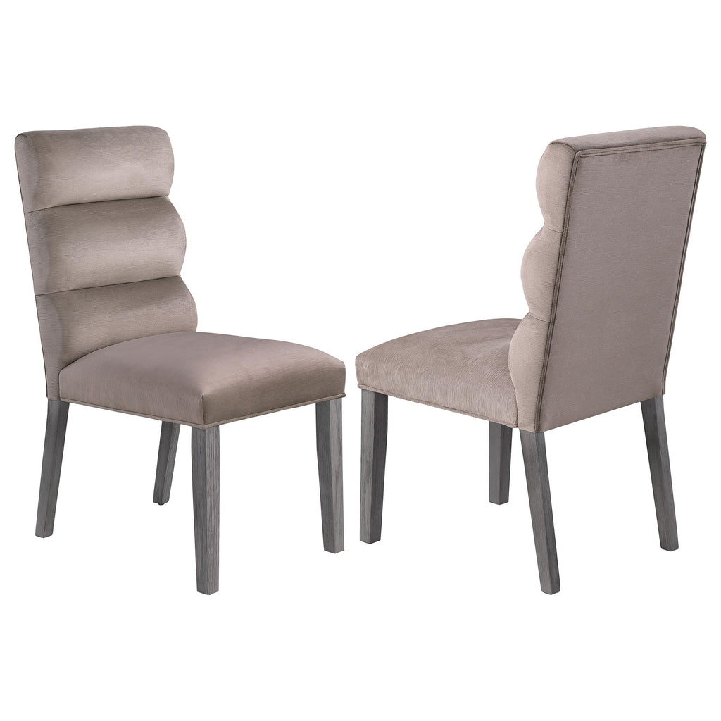 Coaster Home Furnishings Carla Upholstered Dining Side Chair Ash (Set of 2)