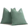 Zwjd Dusty Green Pillow Covers 22X22 Set Of 2 Chenille Pillow Covers With Elegant Design Soft And Luxurious Decorative Throw Pil