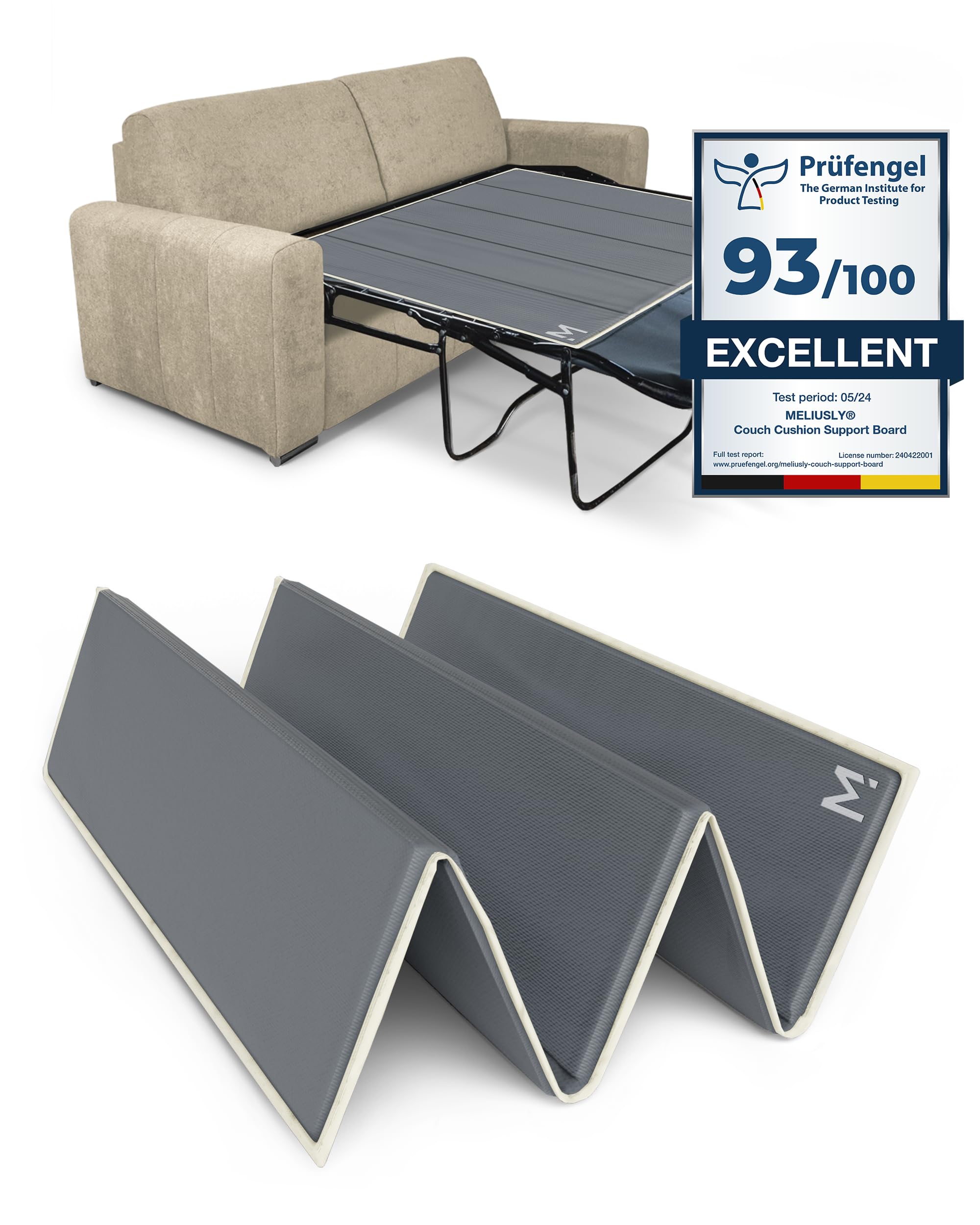 Meliusly Flex Sleeper Sofa Support Board (48x60 - Queen Size) Extra Comfort Sofa Bed Support, Pull Out Couch Mattress Board, Sle