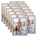 Giftgarden 8x10 Picture Frame Distressed Beige White Set of 12, Multi Rustic Wood Grain 8 by 10 Photo Frames Bulk for Wall or Ta