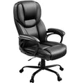 Yaheetech High Back Executive Office Chair Faux Leather Ergonomic Managerial Chair for Meeting Computer Large Seat, Sturdy Metal