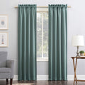 Sun Zero Easton Energy Saving Blackout Rod Pocket Curtain Panel, 40' X 63', Mineral