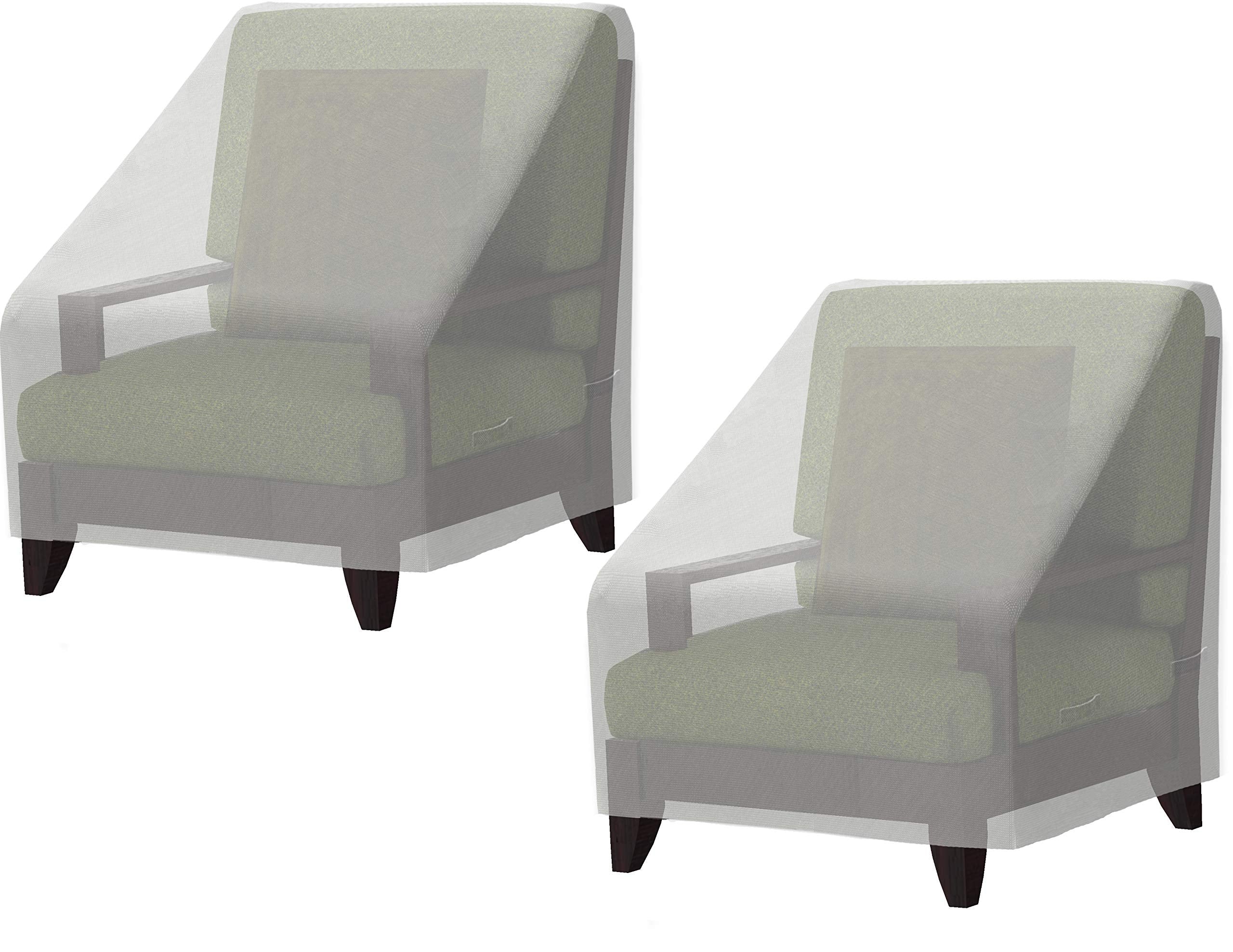 2 Pk - Simplehouseware Patio Lounge Deep-Seat Sofa Cover, 32 X 39 X 29 Inches